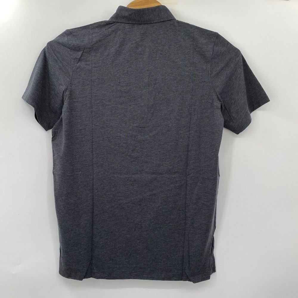 Greyson Men's Large Solid Grey Wicking Stretch Short Sleeve Polo Shirt - Picture 3 of 6